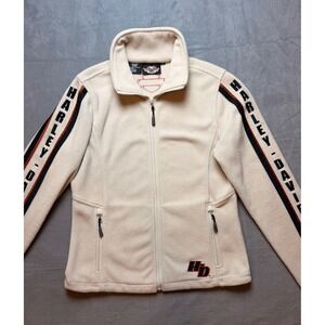 Harley Davidson Full Zip Fleece Jacket Women's Motorcycle Biker Top
